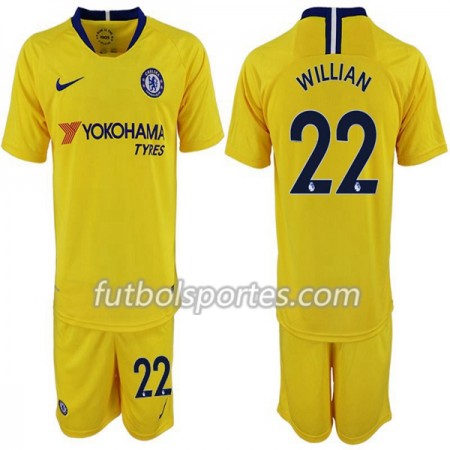Camisetas Chelsea Willian 22 Niño Segunda Equipacion 2018/2019